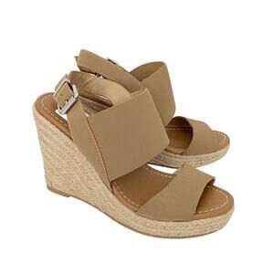 Dolce Vita Burlap Platform Wedge Heels Open Toe Sandals Women Size 8